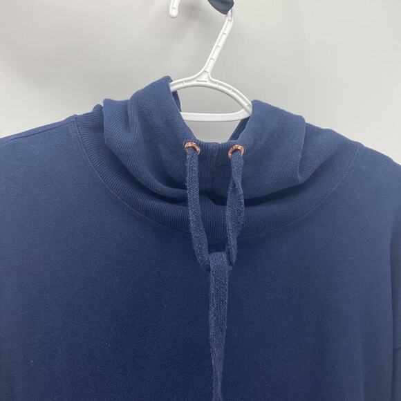 Sweaty Betty Navy Blue Escape Luxe Italian Fleece Hoodie Hoody longline cozy S - Picture 3 of 12